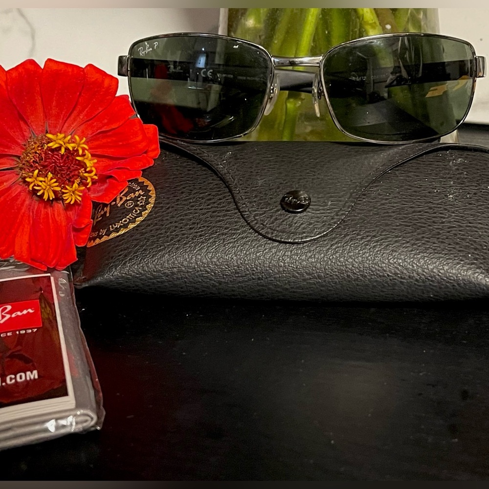 Ray-Ban Silver and Black Sunglasses